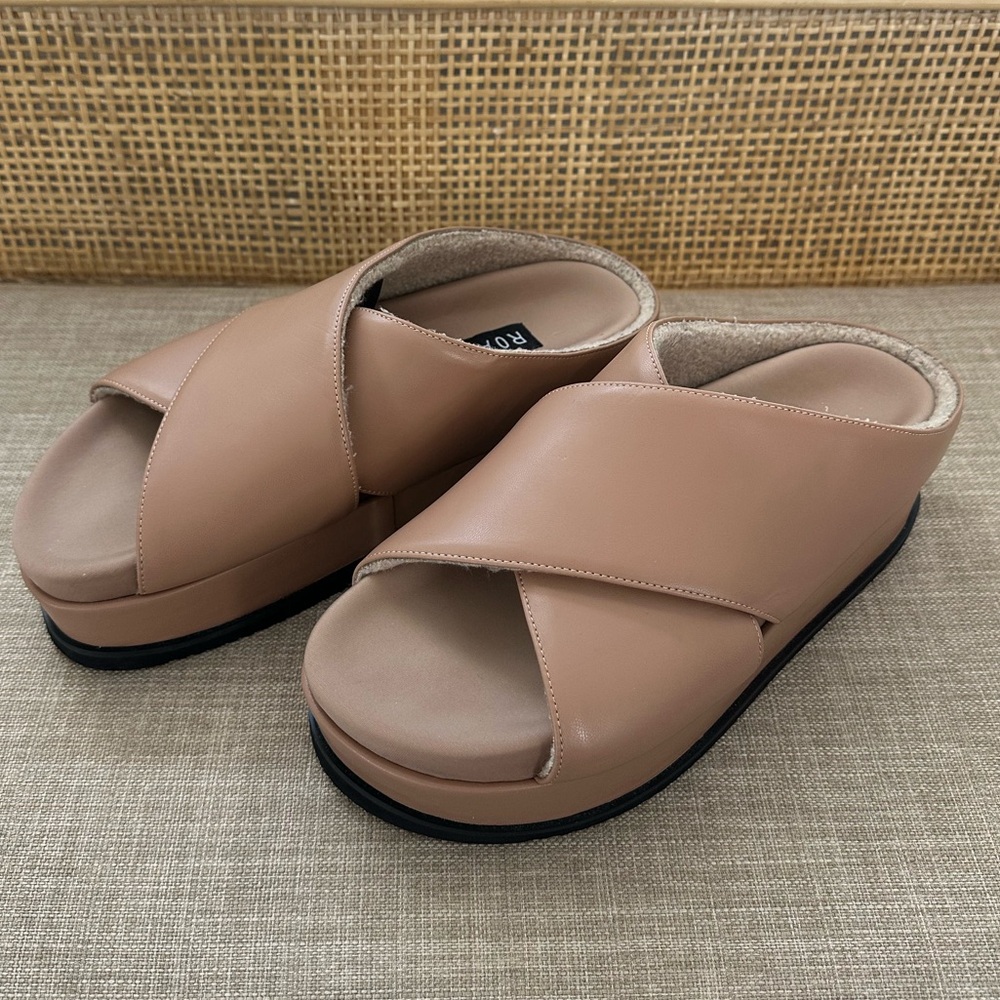 Roam Cross Stack Platform Sandals - image 1